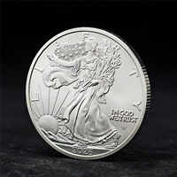 Offre Spéciale : Pièce Commémorative en Métal Plaqué Or, Motif Aigle Statue de la Liberté, Pièce de Défi, Souvenir pour Collection et Cadeau, Vente en Gros