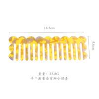 Peigne en acétate de cellulose portable antistatique à bords festonnés, couleur personnalisée, très vendu, pour adolescentes 890204
