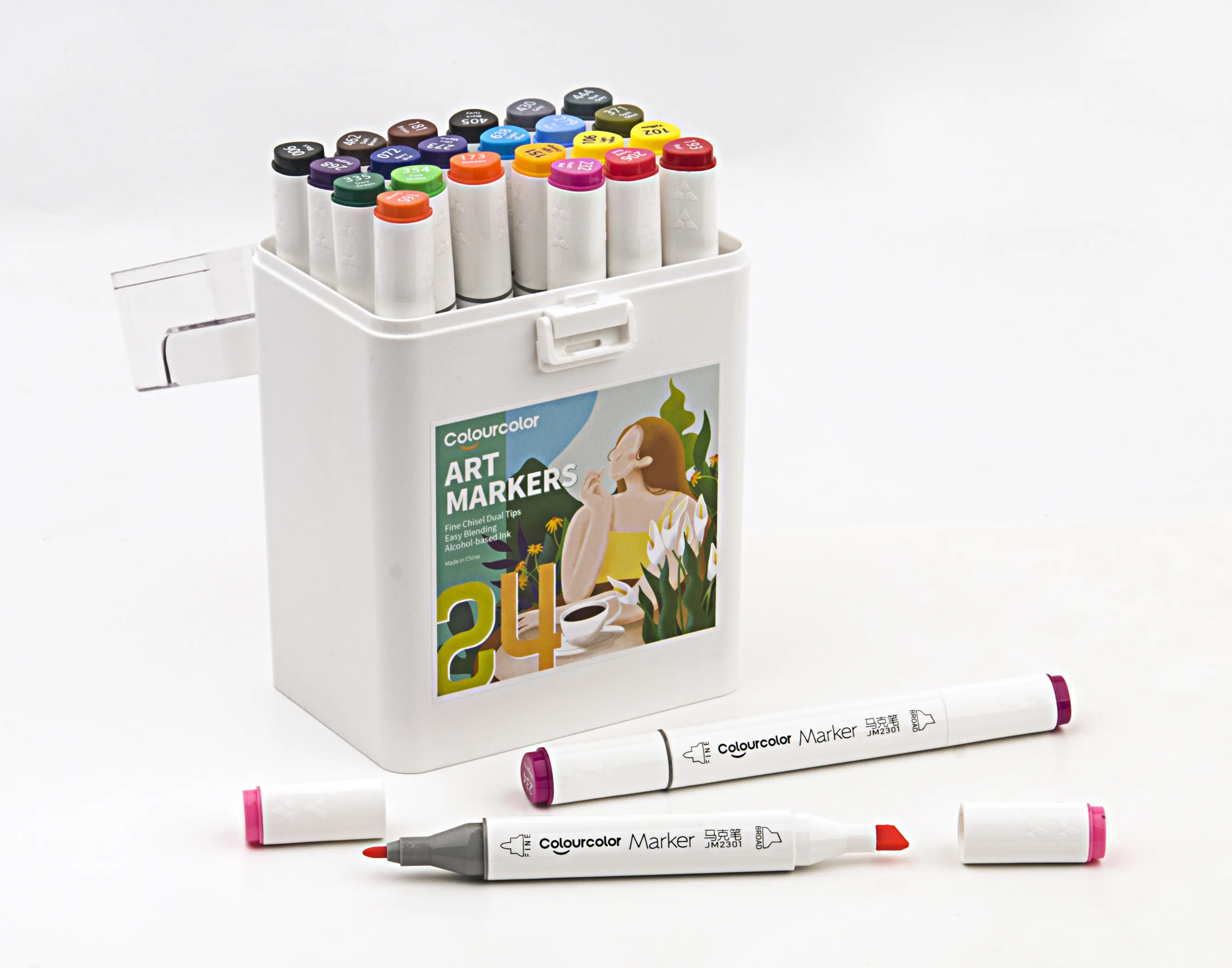 Colourcolor Art Marker Pen Set 24 Voor Studenten En Kinderen