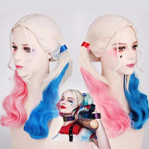 Ensemble de costumes de cosplay pour enfants Suicide Squad Harley Quinn 9 pièces, veste, perruque, short - Product Image 4
