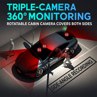 Caméra de tableau de bord de voiture à trois canaux 1080P, interconnexion mobile WiFi, vision nocturne, enregistreur vidéo DVR pour voiture