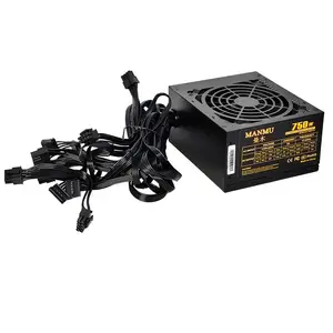 MANMU High Efficient Pc Power Supply 750W Computer Power Supply Atx Pc Gaming Gamer Power Supply