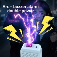 Lampe torche LED d'autodéfense avec alarme sonore puissante, fonction SOS, détection de fluorescence, contact d'urgence et lampe torche de camping à arc électrique