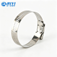 304 Stainless Steel Hose Clamp Adjustable Metal Hoop Band Pipe Tube Fastener for Gas Hose Water Duct Fixing Universal