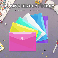 Portefeuille extensible format A4 avec 11 pochettes, dossiers transparents en plastique PP pour documents avec étiquette