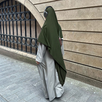 Vente en gros Nouvelle Abaya Khimar Vêtement musulman traditionnel Maxi Khimar Une couche extensible en modal doux Grand foulard Hijab Khimar