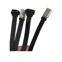 3.1 Tipe C pria PVC kabel USB mikro OEM standar sudut FPC pita datar kabel Data dengan mikrofon stok akhir kabel telepon mikro