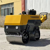 Livraison gratuite, mini compacteur manuel, rouleau compresseur routier entièrement hydraulique, rouleau compresseur routier diesel, compacteur à double tambour, rouleau compresseur routier