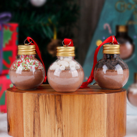 BespritGift Edble Hot Choc Mix Boissons Alimentaire Ensemble Arbre De Noël Boule Ornements De Noël Meilleur Nouvel An Cadeaux Boîte pour Cadeaux De Noël