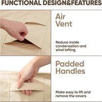 Housse de protection pour mobilier de jardin en polyester Oxford 25,5 pouces, imperméable et anti-poussière, robuste et empilable, pour chaise de fabricant chinois