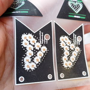 Recién llegado, etiqueta privada de silicona para bebé, pegatina de transferencia de calor elevada, goma 3D para <span class=keywords><strong>ropa</strong></span>, parche con logotipo, silicona de Pvc para cuero - Product Image 2
