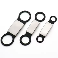 Benutzer definierte elastische Gravur Haustier Tags Silikon Dogtag Edelstahl mit QR-Code