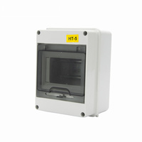 Boîtier de contrôle de puissance étanche extérieur HT-5 Boîte de distribution MCB en plastique ABS à 5 voies Boîtier d'instrument électronique