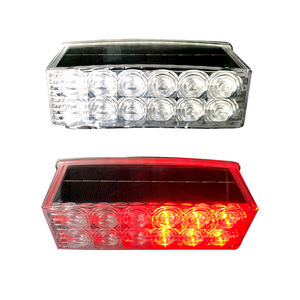 Feux de signalisation de sécurité routière solaires avec garniture en ABS/PC blanc, LED clignotante, indice de protection IP66, pour les travaux routiers - Product Image 3