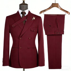 Dernier design de costumes pour hommes marron, 2 pièces, veste et pantalon, ceinture de poitrine, style business, pour les occasions sociales, costumes de mariage, costume de marié sur mesure - Product Image 4
