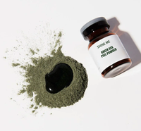Kit de Masque Visage Poudre Peel-Off Marine Verte SPA à Marque Personnalisée Bio-Microneedling Sérum Peeling à l'Extrait d'Algues 5 Paires en 1 Boîte