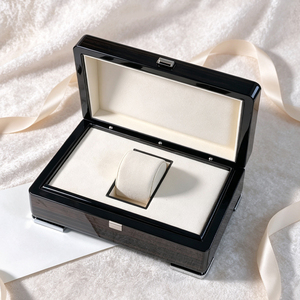 Luxury High Gloss Wooden <b>Watch</b> Storage Box Premium Piano Paint <b>Watch</b> Presentation Gift Box Single <b>Watch</b> Display Packaging <b>Case</b> - Product Image 3