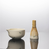 Outils de cérémonie japonais en porcelaine céramique faits à la main avec logo personnalisé ensemble de fouets à matcha de 2 à 7 pièces résistant à la chaleur de qualité alimentaire