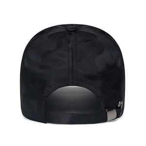Black Mesh <b>Baseball</b> <b>Cap</b> Adjustable Sun Protection Outdoor Sports Hat Men's Breathable Waterproof Hat - Product Image 3