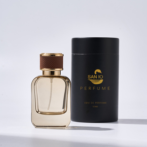 Botellas de Perfume de Vidrio Negro Cuadradas de Lujo Personalizadas con Logotipo, Hombro Curvo, Base Plana, 50 ml, con Paquetes - Product Image 2