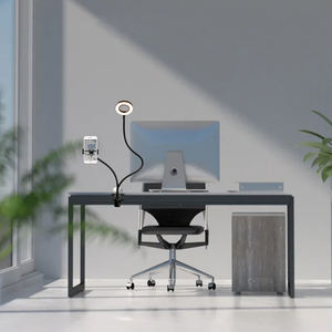 Lumière d'appoint annulaire 3-en-1 avec microphone et clip, éclairage LED portable à contrôle par interrupteur, alimenté par USB pour <span class=keywords><strong>TikTok</strong></span>, diffusion en direct, selfie et photographie - Product Image 3