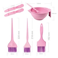 Ensemble de pinceaux biodégradables pour salon avec logo personnalisé Fournitures pour barbier Bols pour mélanger les couleurs de la teinture des cheveux Kit d'outils pour la coloration des cheveux