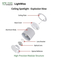 Luminaire encastré COB de haute qualité, module LED COB, boîtier moderne pour maison, bureau, hôtel, appartement, projet d'éclairage 40W
