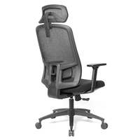 Chaise de bureau exécutive ergonomique réglable en maille respirante avec soutien lombaire en tissu, confortable pour les longues heures, idéale pour les conférences et les écoles