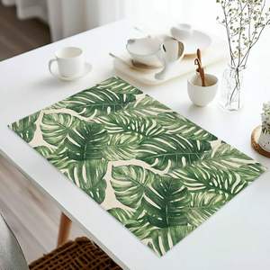Napperons aquarelle feuilles d'eucalyptus vert pour <span class=keywords><strong>tapis</strong></span> de Table de cuisine et tampons ensemble de Table à manger - Product Image 5