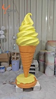 Sculptures de crème glacée en résine et fibre de verre, conçues sur mesure, pour les boutiques de desserts, grandes décorations d'exposition, art
