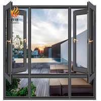 Ventana Abatible de Aleación de Aluminio 6063 Resistente con Rotura de Puente Térmico y Malla de Seguridad para Casa