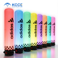 Colonne gonflable publicitaire personnalisée en TPU avec éclairage LED, attrayante pour salons professionnels et événements extérieurs
