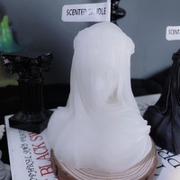 Bougie parfumée artisanale de luxe en forme de fantôme, bougie voilée gothique en gros pour la décoration d'Halloween et les coffrets cadeaux