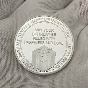 Que votre anniversaire soit rempli de bonheur et d'amour Bonne chance Pièce en métal Joyeux anniversaire à vous Cadeau de pièce chanceuse - Product Image 5