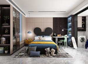 소년 십대 단단한 나무 가죽 침대 만화 곰 1.5m 소년 방 침대 그물 빨간 싱글 아이 침대 - Product Image 3