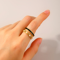 Bague de doigt vintage bijoux en argent sterling 925 bague en zircon noir bague de fiançailles de mariage