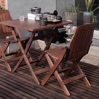 Chaise pliante en bois de haute qualité pour l'extérieur Chaise de salle à manger de jardin imperméable