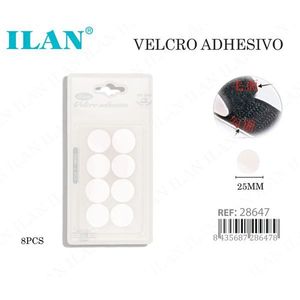 Points adhésifs Velcro Ilan 25 mm, 8 pièces, autocollants circulaires auto-adhésifs à crochets et boucles pour vêtements, chaussures et accessoires - Product Image 3