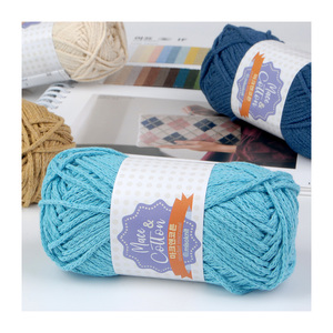 [Misoknit] Mace & Cotton <b>Fancy</b> <b>yarn</b> for DIY crafts 70% cotton 30% polyester blend <b>yarn</b> 3mm Thickness 100g crochet hand knitting - Product Image 1