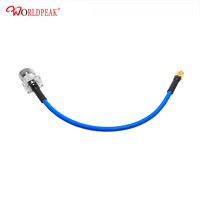 Câble coaxial semi-rigide haute fréquence RG402 avec connecteur femelle N à 4 trous pour montage sur panneau vers connecteur mâle SMA