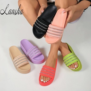 Sandalias de Plataforma con Lentejuelas y <span class=keywords><strong>Tiras</strong></span> Cruzadas, Punta Abierta, Suela Gruesa, Tacón de Cuña, Diseño Floral, Antideslizantes, Novedad 2026 - Product Image 1