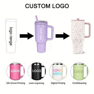 Vaso Térmico de Acero Inoxidable de 40oz con Doble Pared y Aislamiento, con Asa y Tapa Metálica con Popote, Personalizable al por Mayor con Logotipo - Product Image 5