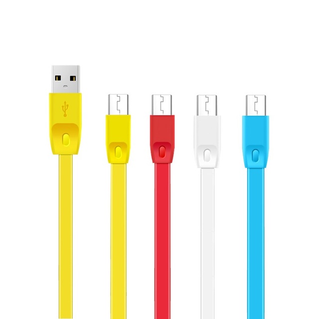 Flat Micro USB Type C Cable 8Pin Charge Cable Noodle Flat USB Cable