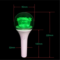 Stylo LED lumineux à commande par application, lampe torche de concert, bâton lumineux LED 15 couleurs pour fête et concert
