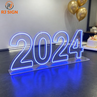 Chiffres et lettres géants personnalisés en LED, enseigne néon RGB lumineuse de 4 pieds et 5 pieds pour anniversaire, mariage, fête, événement, célébration de diplôme
