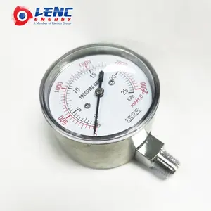 عالية الجودة YE-60 + 0-25KPA الطلب مقياس ضغط مملوء بالزيت