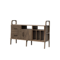 Meuble de rangement minimaliste haut de gamme pour tourne-disque vinyle avec tiroirs de rangement