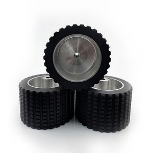 Tùy Chỉnh Tự Làm Xe Đẩy Ổ Đĩa Con Lăn Chịu Mài Mòn Silicone Và Polyurethane Chịu Tải Bánh Xe Cao Su Cho Robot Đi Bộ Bánh Xe - Product Image 2