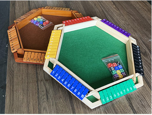 Jeu de dés numérique à six faces en bois étanche avec plateau de retournement pour les rassemblements, les loisirs, les jeux de hasard et les jeux de boisson pour bars - Product Image 3