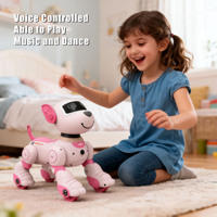 RC Elektrischer Plastik-Sprach-Musik-Tanz-Dialog-Sensitiver Interaktiver Roboterhund Spielzeug 2,4GHz Fernbedienung Lehrreich für Kinder
